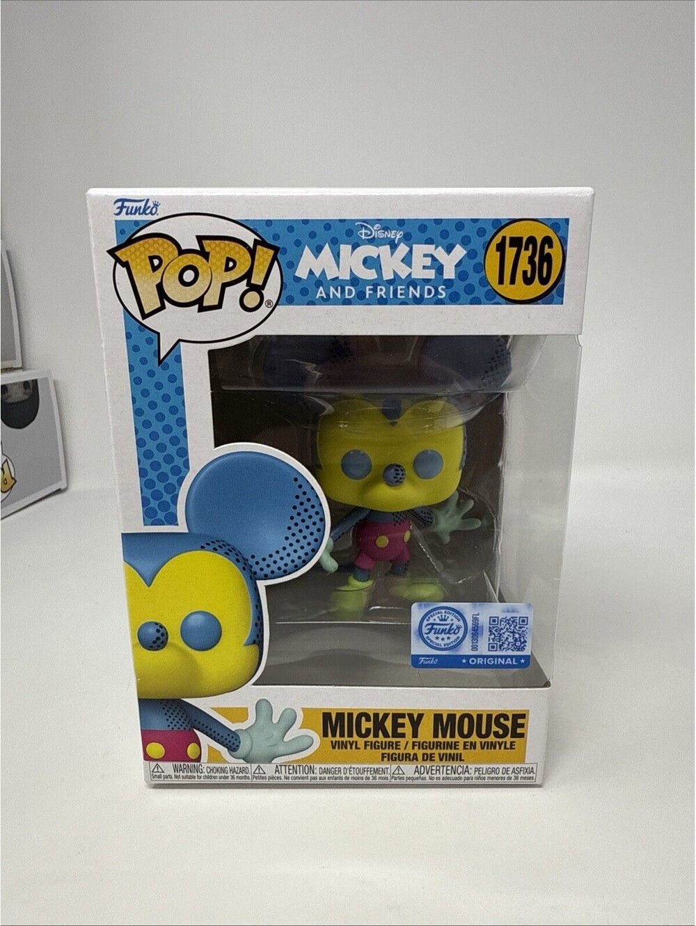 Mickey Mouse Disney Funko Pop! #1736 Exclusive Vinyl Figure + Protector